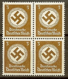 Stamp Germany Official Mi D166 Block 1942 WWII Fascism War War Era Dienst MNH - Picture 1 of 1