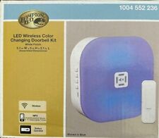 Hampton Bay LED Wireless Color Changing Doorbell Kit White Finish Mp3 Music