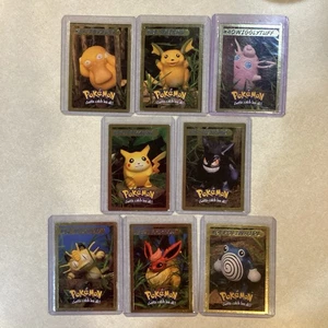 1999 Hasbro Toy Wishes Magazine Pokemon Gold Foil Card COMPLETE SET OF 8 GENGAR - Picture 1 of 10
