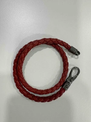Pulsera de cuero Tod's trenzada torcida - roja Foto 1 de 4