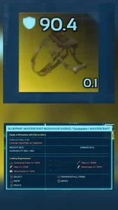 BLUEPRINT MOSA SADDLE MASTERCRAFT 90.4% ARK  ASCENDED PVE  PC/XBOX/PS5 - Picture 1 of 3