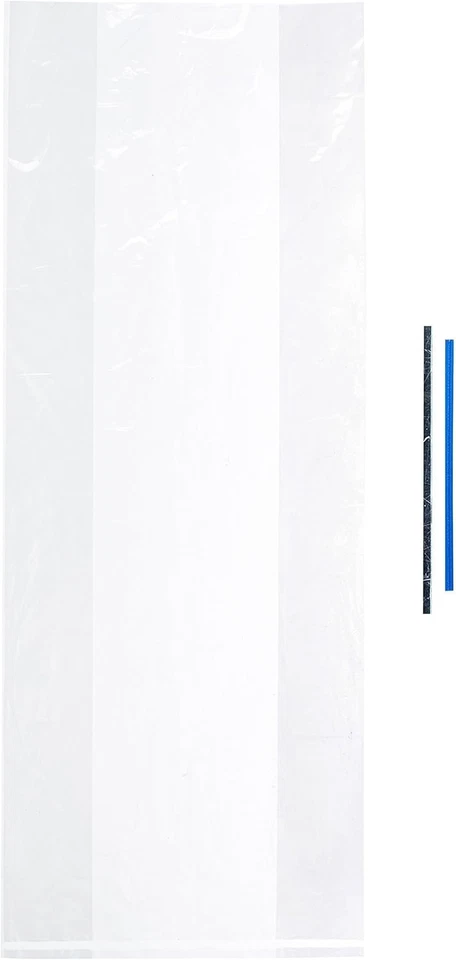 Bolsas de pan lineales LD CV-100 100 piezas con 6x3x15 pulgadas gratis, transparentes  Foto 1 de 1