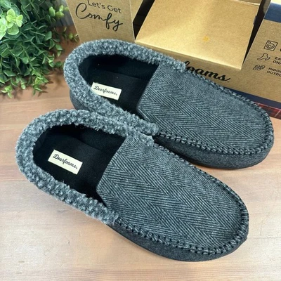 Мужские удобные черные тапочки Dearfoams с эффектом памяти размер L (11-12) - Изображение 1 из 4