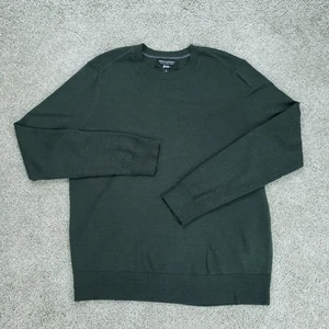 Banana Republic Sweater Mens Medium Green Italian Merino Wool Crew Neck Pullover - Picture 1 of 11