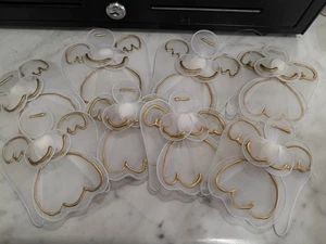 Juego De 8 Adornos Ángel Nylon De Colección Blanco Con Dorado Buen Estado Usado - Imagen 1 de 3