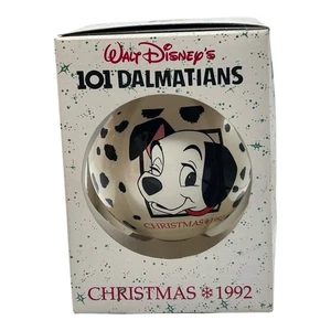 Disney Classics Schmid Gallery Glass Ball Christmas Ornament 1992 101 Dalmatians - Picture 1 of 10