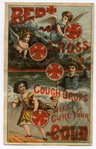CRUZ ROJA GOTAS PARA LA TOS CURAR RESFRIADOS ALA HARINA MOLINO CO ST LOUIS MO - Imagen 1 de 2