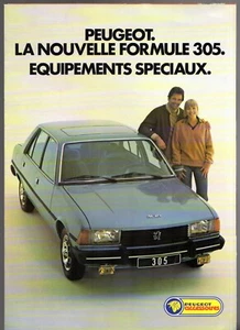 Peugeot 305 Saloon Accessories 1978 French Market Foldout Sales Brochure - Picture 1 of 2