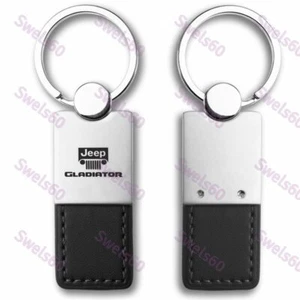 Au-Tomotive Gold For JEEP GLADIATOR Leather Key Fob Keyring Keychain Lanyard Tag - Picture 1 of 6