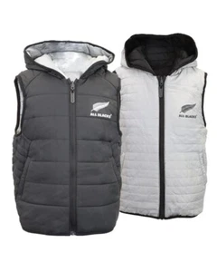 New Zealand All Blacks Kids Reversible Puffer Vest - Picture 1 of 2