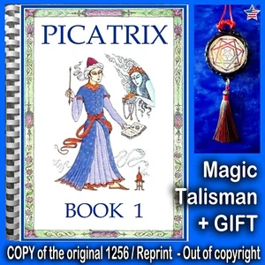 Antique Book Picatrix Occult Magic Esoteric Manuscript Witch Manual Talisman Art - Picture 1 of 24