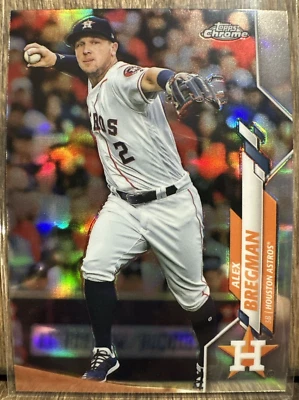 2020 Topps Chrome Baseball Alex Bregman #102 Refractor Houston Astros - Image 1 of 2