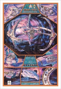 PÓSTER PROMOCIONAL STAR TREK - STAR TREK DEEP SPACE NINE - REIMPRESIÓN DE PÓSTER - Imagen 1 de 1