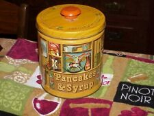 Vintage 1983 Quaker Oats Pancakes & Syrup Round Tin COLLECTORS SERIES