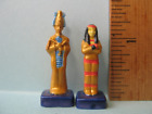 GOLDENE GÖTTER ägyptisches Ägypten Kunst Mumie Französisch Feves Porzellan Puppenhaus Miniaturen