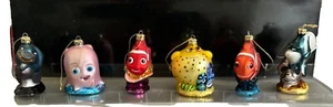 Rare Disney Finding Nemo Glass Ornaments Our Family Tree 5pc - USED - Picture 1 of 7