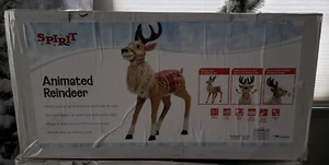 4 Ft. Animated Reindeer Spirit Halloween Christmas Plays 8 Instrumental Songs - Picture 1 of 6