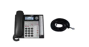 AT&T 1000 Series Handset Cord 12FT (Black) 1040 1070 1080 - Picture 1 of 1