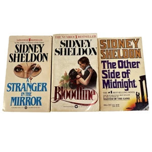 Vtg Sydney Sheldon Paperback Book Lot of 3 - Stranger in the Mirror, Bloodline + - Imagen 1 de 5