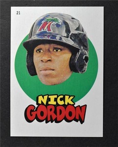 2016 Topps Heritage Minors '67 Topps Stickers #21 Nick Gordon - NM-MT