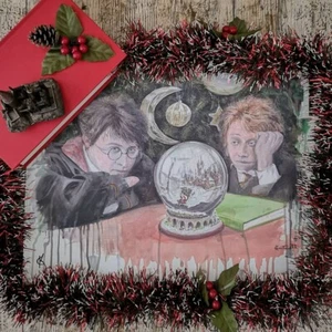 Geek Gear Wizardry Harry Potter Magical Christmas Ron Divination print poster - Picture 1 of 2