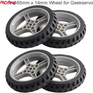 4 piezas rueda de neumático de eje transversal 65 mmx14 mm para servomotor GeekServo - Imagen 1 de 7
