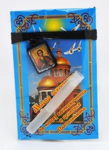 Ladanka Öl Ikone Panteleon Ладанка икона Пантилеймона масло освященное 2x1,7 cm - Picture 1 of 1