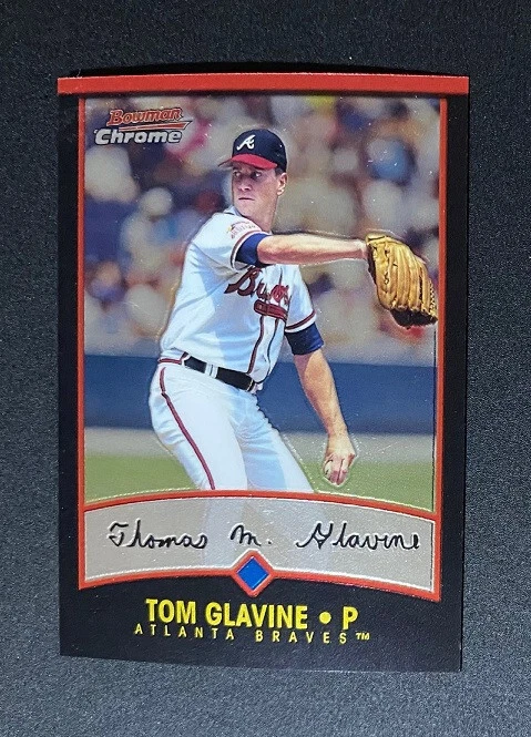 Bowman 2001 cromo Tom Glavine Atlanta Braves Concord MA Foto 1 de 1