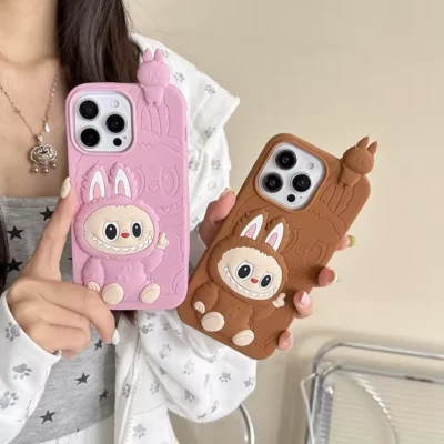 Divertida Funda de Silicona Suave con Dibujos Animados LaBubu Monstruos Juguete para iPhone Mart Foto 1 de 4