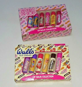 Barratt Sweet Shop or Walls Ice Cream Lip Balm Collection 6 x 4g each NEW BOXED