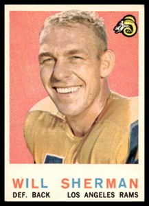 1959 Topps #127 Will Sherman Los Angeles Rams VG-VGEX