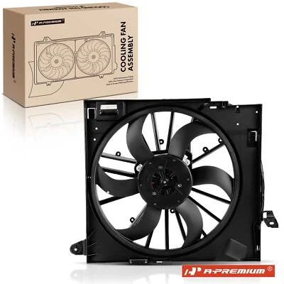 A-Premium Radiator Cooling Fan w/ Shroud Assembly for Jaguar XJ 2010-2019 XF - Image 1 of 4