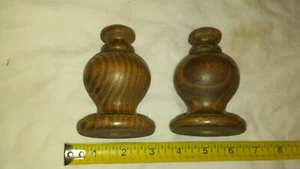 3 5/8" universal finished Wooden Stand 2 pcs. Round Wood Parts Craft Supplies - Picture 1 of 4
