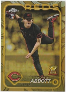 2024 Topps Gilded Collection Chrome Refractor #29/99 Andrew Abbott RC Rookie - Picture 1 of 2