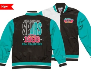 San Antonio Spurs Mitchell & Ness NBA Champions Team History Warm Up Jacket - Picture 1 of 3