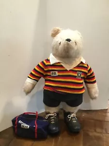 1985 Large Authentic Vintage Paddington Bear Rugby Britain Made - Picture 1 of 7