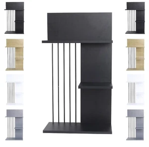 Wall Shelving Unit 3 Tier Bookcase Storage Home Office Wooden Display Shelf Tidy - Picture 1 of 12