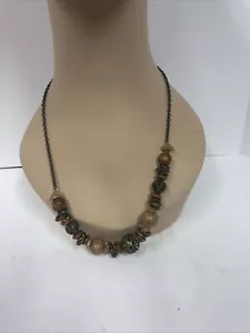 COOL METAL BEADS BRONZY GOLD AFRICAN Style Necklace UNISEX Artist Unknown - Picture 1 of 8