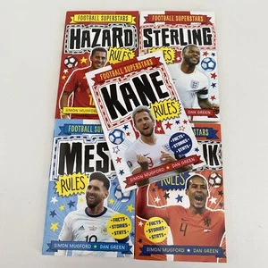 Football Superstars Simon Mugford Dan Green Paperback Bundle Books 2, 3, 5, 6, 8 - Picture 1 of 15