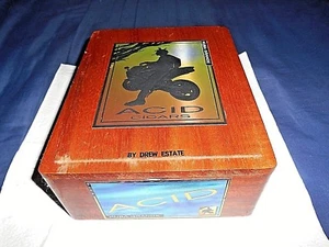 ACID CIGARS KUBA GRANDE EMPTY ALL WOOD CIGAR BOX 8" X 6-3/8" X 3" DREW ESTATE - Picture 1 of 7