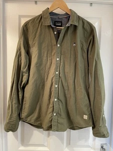 BLEND Denim Men’s Shirt Size L Green. 100% Cotton.with Fly Logo - Picture 1 of 18