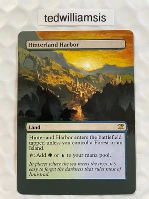 Hinterland Harbor MtG Innistrad Altered Art Extended & Borderless Hand Painted - Image 1 of 4