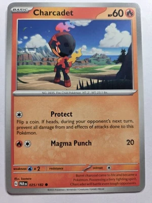 Charcadet 025/182 PAR SV04: Paradox Rift Common Normal NM Pokemon Tcg - Image 1 of 2