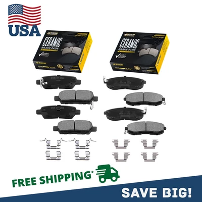 Front & Rear Ceramic Brake Pads For Nissan 350Z Juke Sentra Altima Brake Pad Kit - Image 1 of 3