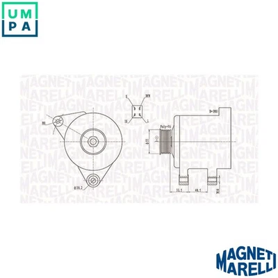 ALTERNATOR 063731605010 FOR TOYOTA COROLLA/ALTIS/Liftback/Compact AVENSIS 1.8L - Image 1 of 4