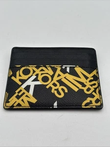 MICHAEL KORS Card Holder Case Black And Yellow - Picture 1 of 15