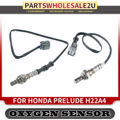 2x 02 sensores de oxígeno O2 para Honda Prelude 1998-2001 2,2 L aguas arriba y aguas abajo Foto 1 de 4