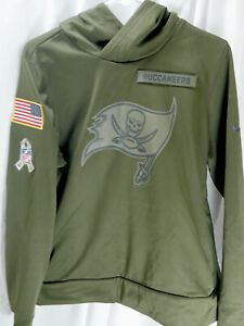 Nike Tampa Bay Buccaneers Womens Large Salute To Service Patches Pullover Hoodie