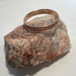 MILOR Bronze Diamantschliff Spirale Design Armreif Armband Italy Rosegold Farbe - Bild 1 von 4