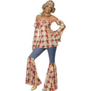 70er Jahre Damenkostüm M 40-42 Flower Power Outfit 60er Jahre Vintage Kostüm - Bild 1 von 3